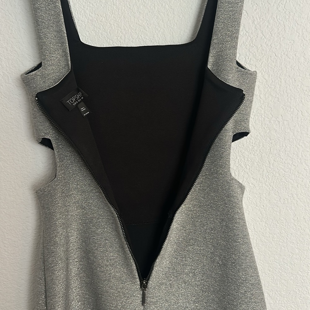 TOPSHOP metallic stretch sexy open sides dress 4 - Picture 12 of 12